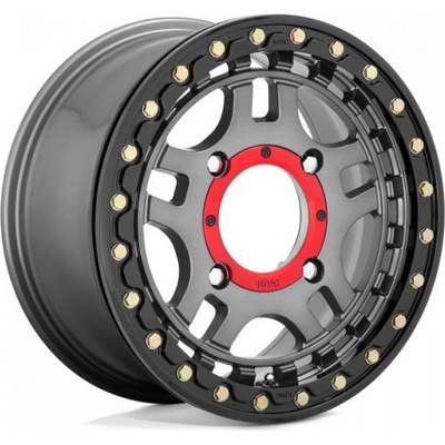 KMC Powersports KS240 RECON BEADLOCK 7x15 4x156 ET38 gunmetal with gloss black ring