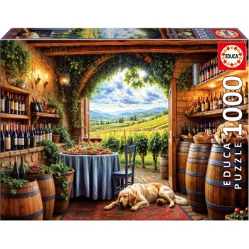 Educa Пъзел Educa от 1000 части - Кучета и вино (EDU20292)