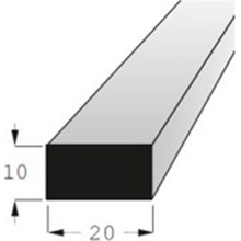 Hranolek buk 20x10mm, délka 90cm