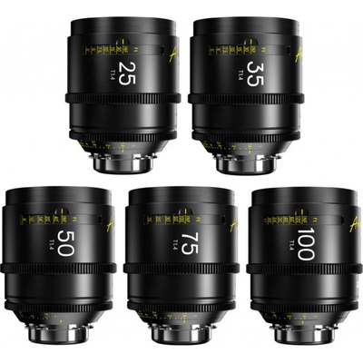 DZOFILM Arles 5 Lens Kit (25 / 35 / 50 / 75 / 100 mm) T1,4 FF/VV Prime Cine Lens pro PL metric