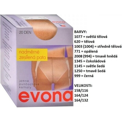 Evona Punčochové kalhoty GRIKA 999 ČERNÁ