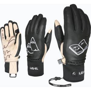 Level Дамски скиорски ръкавици Level Ivory pk black