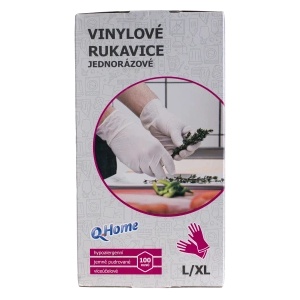 Q Home Q Домашни ръкавици (100 бр. /кутия) L/XL за еднократна употреба