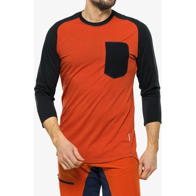 Enduro Norrona Skibotn Wool 3/4 T-Shirt rooibos tea