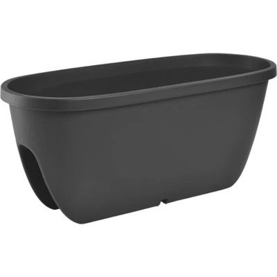 Plastkon Balkónový květináč antracit PLASTKO OVI 60 cm