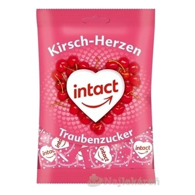 INTACT Hroznový cukor čerešňové srdiečka 75 g