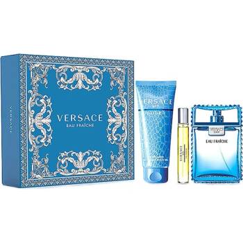 Versace Man Eau Fraiche подаръчен комплект с тоалетна вода 100мл и душ гел 150мл за мъже 1 бр