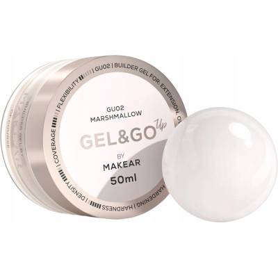 Makear stavebný gél na nechty Gel Go Up marshmallow biela GU02 50 ml