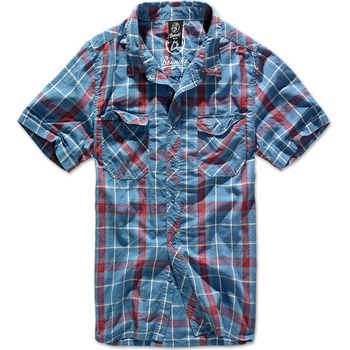 Brandit košile Roadstar shirt 1/2 sleeve červenomodrá