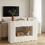vidaXL Конзолна маса Висок Гланцов Бял 101 x 29 x 74 см (899881)