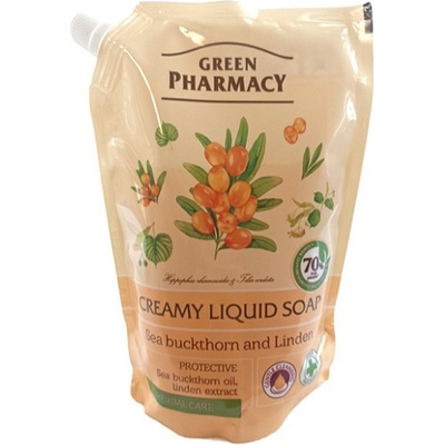 Green Pharmacy tekuté mýdlo náhradní náplň rakytník a lípa 460 ml