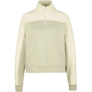 Stoic Дамски вълнен пуловер Stoic Women's MerinoFleece335 MMXX. Lulea Half zip Merino jumper - Birch White / Stone Grey - размер XXL (105-5558-0316)