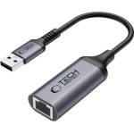 Tech-Protect ultraboost АДАПТЕР usb 3.0 КЪМ ethernet rj45 1000mbps ЧЕРЕН (5906302321841)
