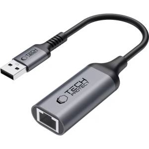 Tech-Protect ultraboost АДАПТЕР usb 3.0 КЪМ ethernet rj45 1000mbps ЧЕРЕН (5906302321841)