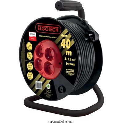 Damija 20500182 prodlužovací buben 50m 4 x zásuvka 230V H05RR-F 3x1,5 Elgotech