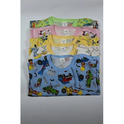 БЕЙБ ФЕШЪН ЕООД Боди с къс ръкав, щампа, различни цветове, 74