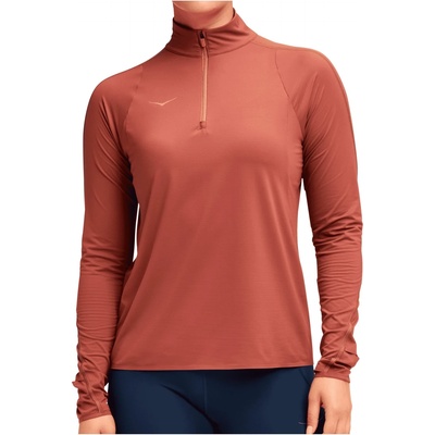 HOKA Дамска тениска HOKA Women's Glidetech Quarter Zip Running shirt - Rouge (916-5537-0113)