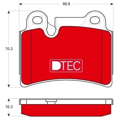 TRW Sada brzdových destiček, kotoučová brzda DTEC COTE GDB1722DTE