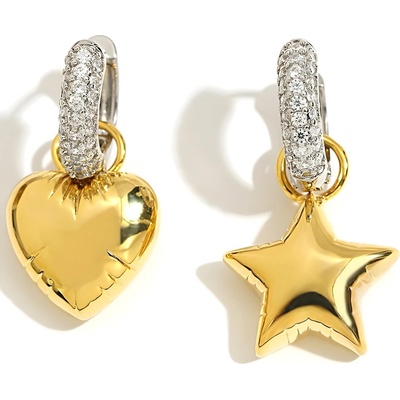 HARAHU Обеци va-32689 - Златна / Сребърна kp32689 (va-32689)