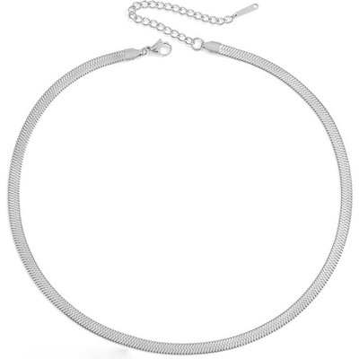 Ornamenti wide flat silver ORM150004