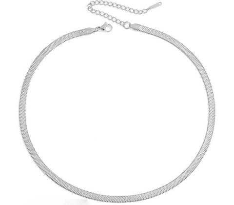 Ornamenti wide flat silver ORM150004