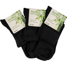 Star Socks bambusové pánske ponožky SET 3 čierne