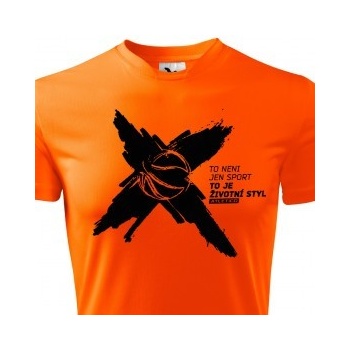 Funkční basketbalové tričko Životní styl, Neonově oranžová