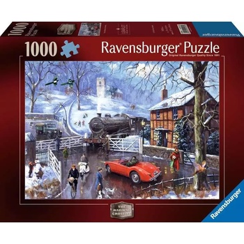 Ravensburger Пъзел Ravensburger от 1000 части - Жлезопътен прелез (12001270)