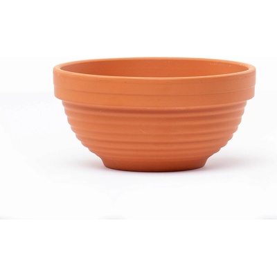 Nohel Garden Keramický kvetináč v tvare misky 16x7 cm Flower Natur, terakota