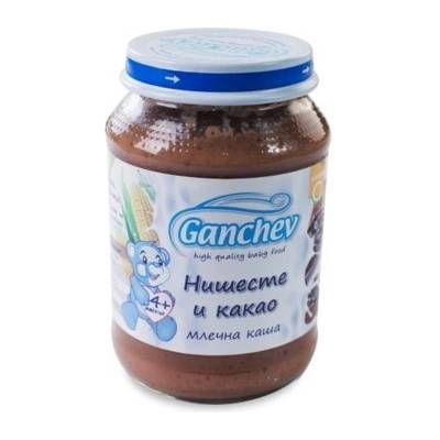 Ганчев пюре млечна каша нишесте и какао - 190 г