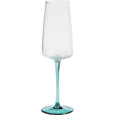 Kave Home Zelená sklenička na sekt Irides 315 ml