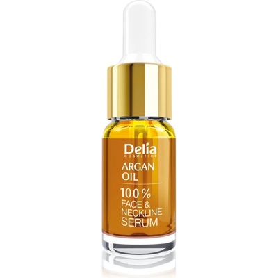 Delia Cosmetics Professional Face Care Argan Oil интензивен регенериращ и подмладяващ серум с арганово масло за лице, врат и деколкте 10ml