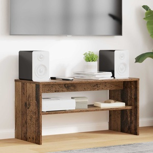 vidaXL ТВ шкаф 80 x 35 x 40 см Старо дърво Инженерна дървесина (8000306)