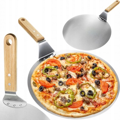 DAMPOD SHOP Lopata na pizzu ocelová kulatá 30 cm – Zboží Dáma