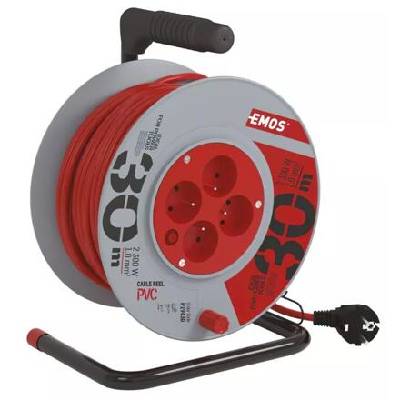 EMOS kábel 230V predlžovací 30m, 3*1mm PVC bubon P19430