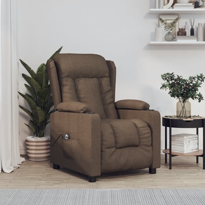 vidaXL 3098781 Elektrické polohovací hnědé textil