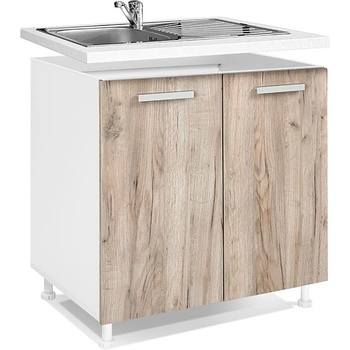 Matis Кухненски шкаф долен за мивка in d80 s сив дъб