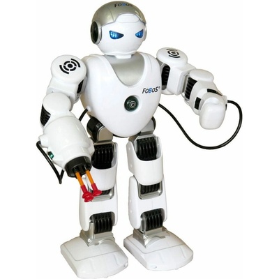 Teddies, plastový Programovateľný robot biely, 40 cm, diaľkovo ovládaný