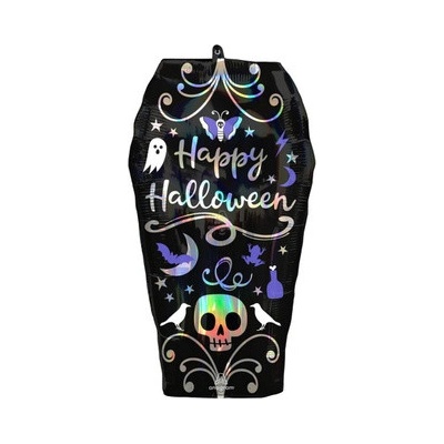 Amscan Fóliový balón Rakva Happy Halloween 38 x 68 cm