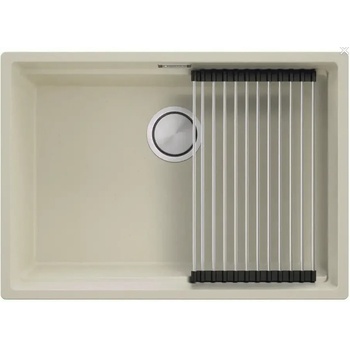 Твоят Стил Бежова кухненска мивка за вграждане под плот Прага 70 Level 660 x 470 мм