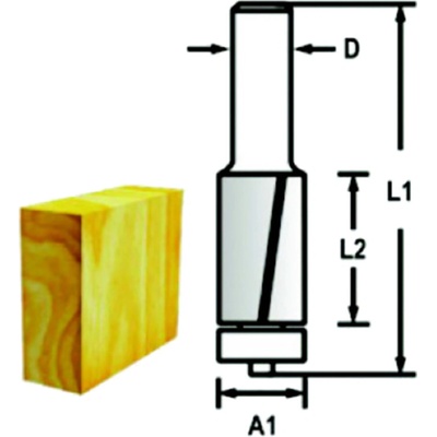 Makita Drážkovací fréza 2 břit stopka 6 mm,9,5x26x67 mm D-47690