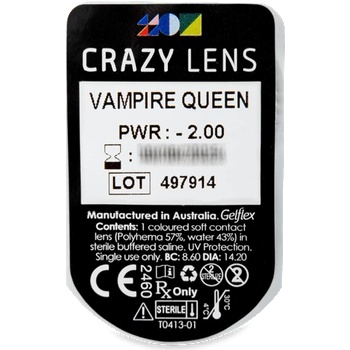 Image 1 of MAXVUE VISION LENS - Vampire Queen - дневни без диоптър (2 лещи)