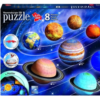 Ravensburger 3D puzzle Planetárna sústava 522 ks
