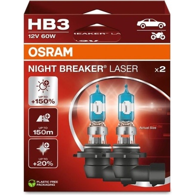 OSRAM HB3 OSRAM Night Breaker Laser +150% BOX 2ks (1576)