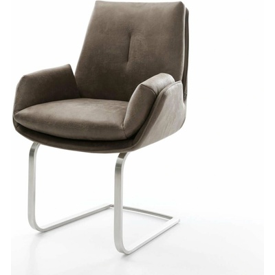 Delife Clea-Flex mikrovlákno taupe vintage plochá nerezová ocel