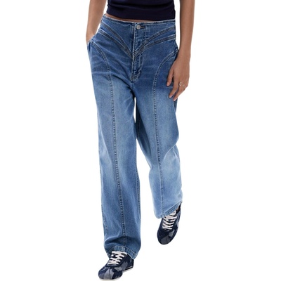 Desigual Boyfriend džíny modrá světle modrá