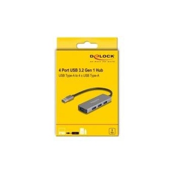 Delock USB3.2 HUB 4Port DeLOCK 4xUSB3.2 Grey