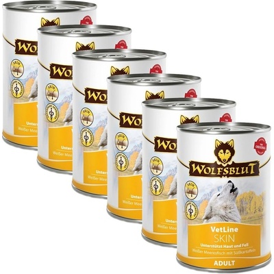 Wolfsblut VetLine Skin & Coat ryby s batáty 6 x 395 g