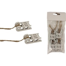 Dekorační sáňky 4 ks D4296-01 5 x 2,2 x 1,6 cm