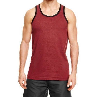 Burnside pánské tílko BU9111 Heather Red – Zboží Dáma